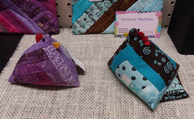 Pincushion chicks by Colleen's Creations at Peacham Corner Guild