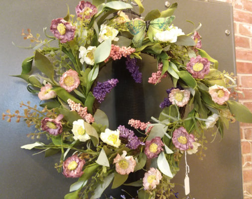 floral arrangements and wreaths by jane Oakes at Peacham Corner Guild